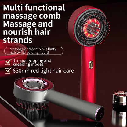 Revitalize Your Hair with the Electric Scalp Vibration Massage Comb - Infrared Head Knead Massager for Hair Growth and Anti-Hair Loss
